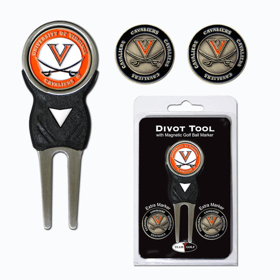 Virginia Cavaliers Divot Tool Pack With 3 Golf Ball Markers - 757 Sports Collectibles