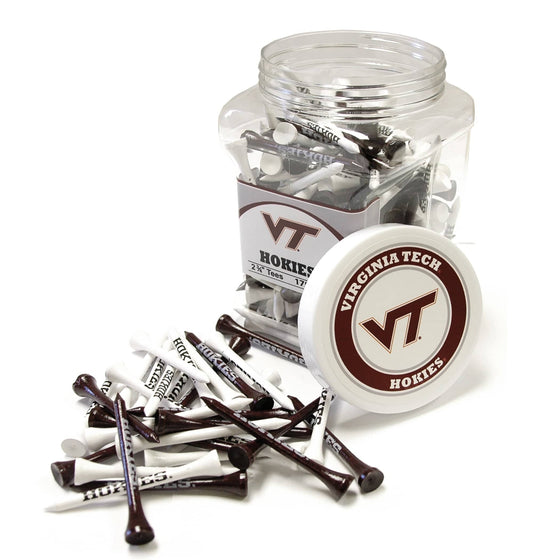 Virginia Tech Hokies Jar Of 175 Golf Tees - 757 Sports Collectibles