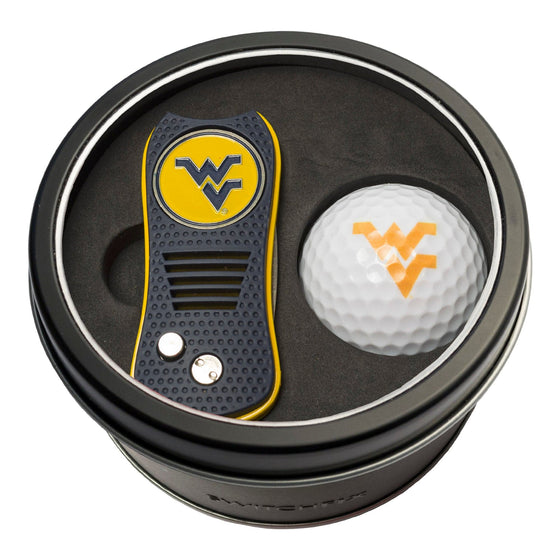 West Virginia Mountaineers Tin Set - Switchfix, Golf Ball - 757 Sports Collectibles