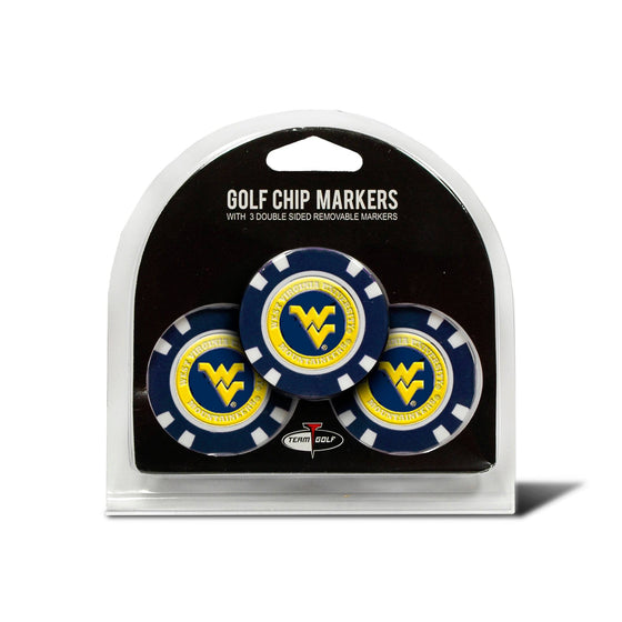 West Virginia Mountaineers 3 Pack Golf Chip Ball Markers - 757 Sports Collectibles