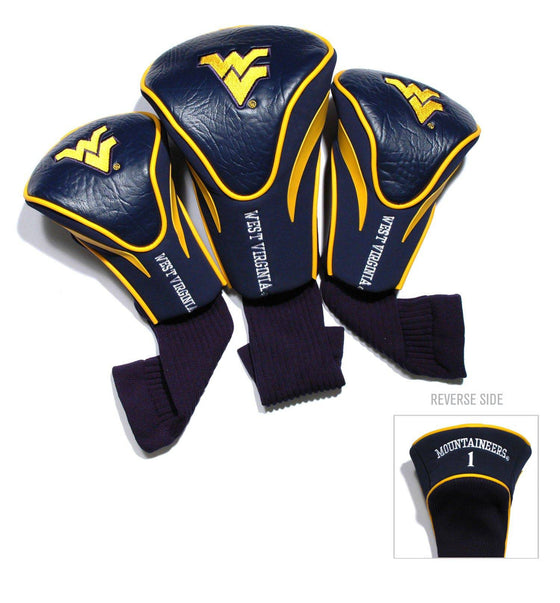 West Virginia Mountaineers 3 Pack Contour Head Covers - 757 Sports Collectibles