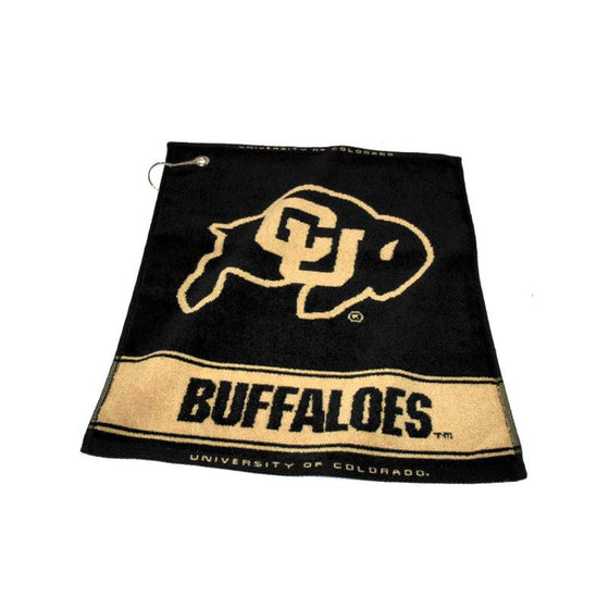 Colorado Buffaloes Jacquard Woven Golf Towel - 757 Sports Collectibles