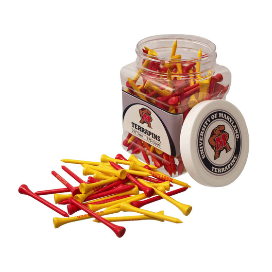 Maryland Terrapins Jar Of 175 Golf Tees - 757 Sports Collectibles