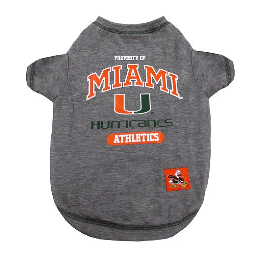 Miami Hurricanes Dog Tee Shirt Pets First