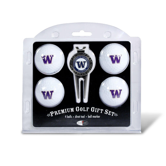 Washington Huskies 4 Golf Ball And Divot Tool Set - 757 Sports Collectibles