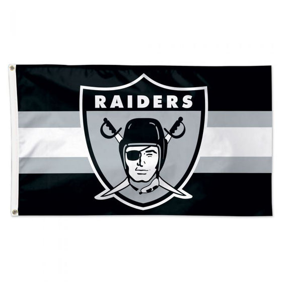 LAS VEGAS RAIDERS / CLASSIC LOGO RETRO FLAG - DELUXE 3' X 5'