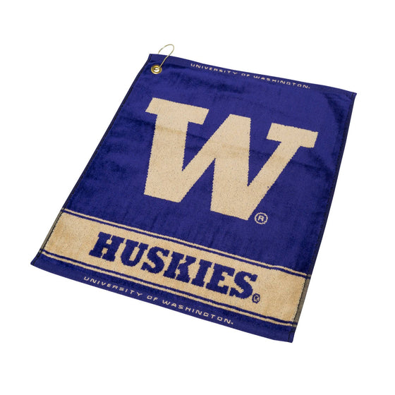 Washington Huskies Jacquard Woven Golf Towel - 757 Sports Collectibles