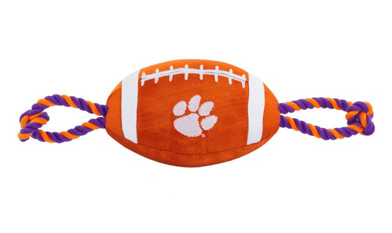Clemson Tigers Nylon Football Dog Toy Pets First