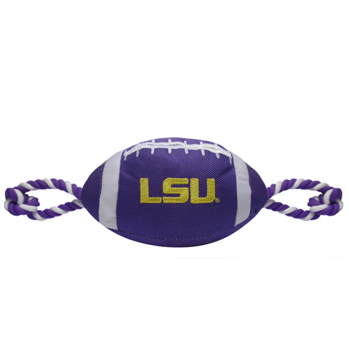 LSU Tigers Nylon Football Dog Toy Pets First