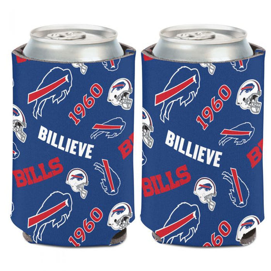 BUFFALO BILLS SCATTERPRINT CAN COOLER 12OZ