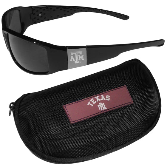 Texas A & M Aggies Chrome Wrap Sunglasses and Zippered Carrying Case (SSKG) - 757 Sports Collectibles