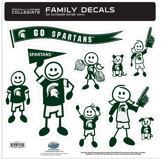 Michigan St. Spartans Family Decal Set Large (SSKG) - 757 Sports Collectibles