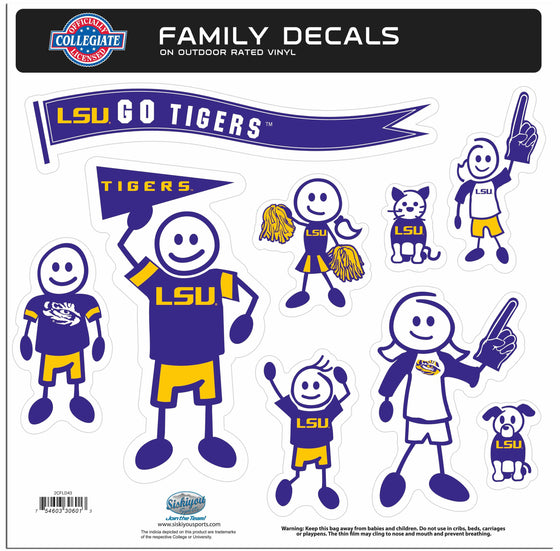 LSU Tigers Family Decal Set Large (SSKG) - 757 Sports Collectibles