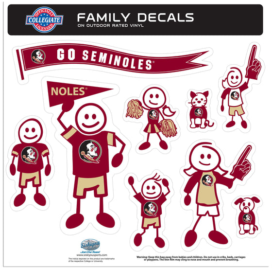 Florida St. Seminoles Family Decal Set Large (SSKG) - 757 Sports Collectibles