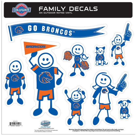 Boise St. Broncos Family Decal Set Large (SSKG) - 757 Sports Collectibles