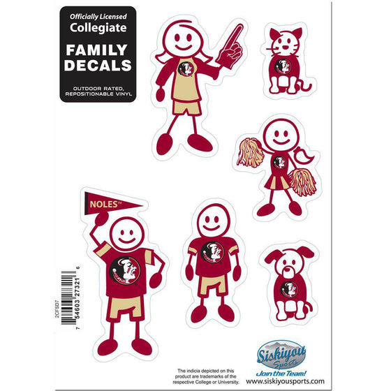 Florida St. Seminoles Family Decal Set Small (SSKG) - 757 Sports Collectibles