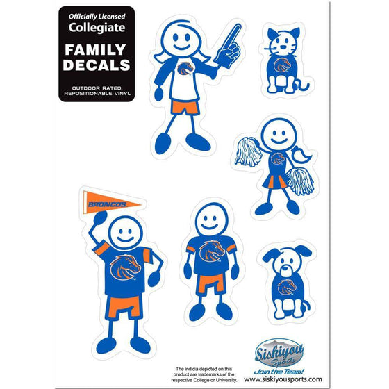 Boise St. Broncos Family Decal Set Small (SSKG) - 757 Sports Collectibles