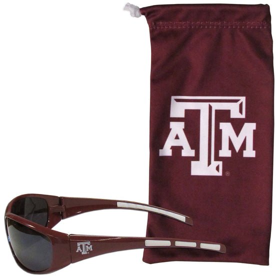 Texas A & M Aggies Sunglass and Bag Set (SSKG) - 757 Sports Collectibles