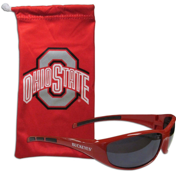 Ohio St. Buckeyes Sunglass and Bag Set (SSKG) - 757 Sports Collectibles