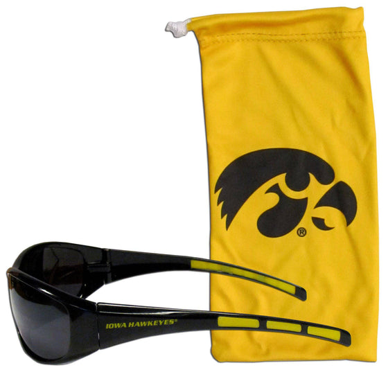 Iowa Hawkeyes Sunglass and Bag Set (SSKG) - 757 Sports Collectibles