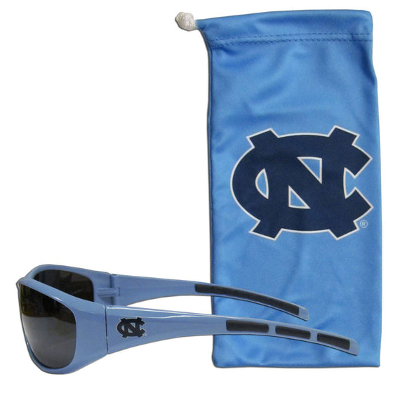 N. Carolina Tar Heels Sunglass and Bag Set (SSKG) - 757 Sports Collectibles