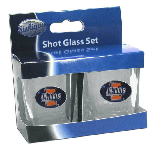 Illinois Fighting Illini Shot Glass Set (SSKG) - 757 Sports Collectibles