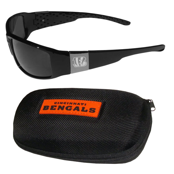 Cincinnati Bengals Chrome Wrap Sunglasses and Zippered Carrying Case (SSKG) - 757 Sports Collectibles