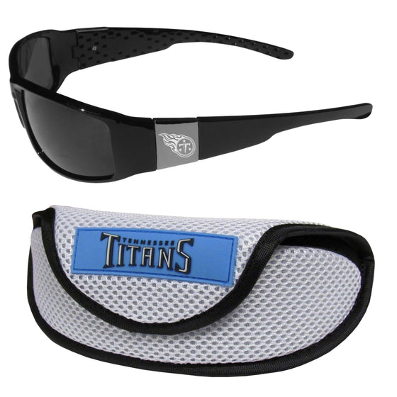 Tennessee Titans Chrome Wrap Sunglasses and Sports Case (SSKG) - 757 Sports Collectibles