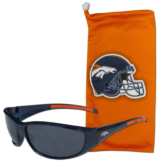 Denver Broncos Sunglass and Bag Set (SSKG) - 757 Sports Collectibles