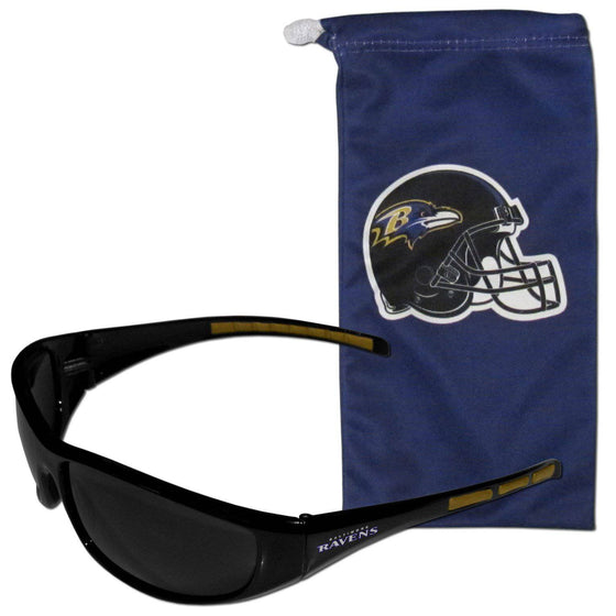 Baltimore Ravens Sunglass and Bag Set (SSKG) - 757 Sports Collectibles