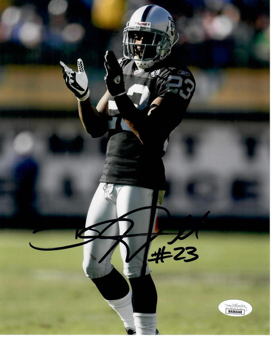 Las Vegas Raiders DeAngelo Hall Signed Auto 8x10 Photo JSA COA - 757 Sports Collectibles