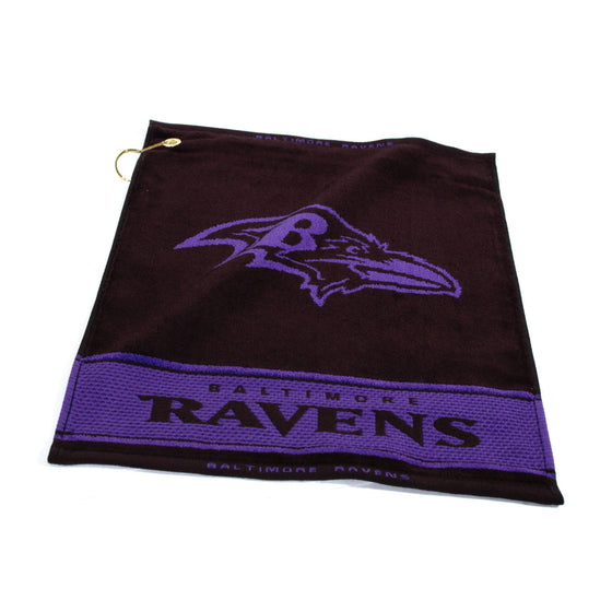 Baltimore Ravens Jacquard Woven Golf Towel - 757 Sports Collectibles