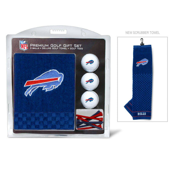 Buffalo Bills Embroidered Golf Towel, 3 Golf Ball, And Golf Tee Set - 757 Sports Collectibles