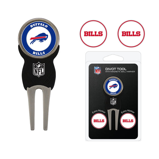 Buffalo Bills Divot Tool Pack With 3 Golf Ball Markers - 757 Sports Collectibles