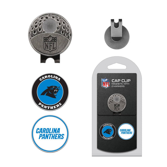 Carolina Panthers Cap Clip With 2 Golf Ball Markers - 757 Sports Collectibles