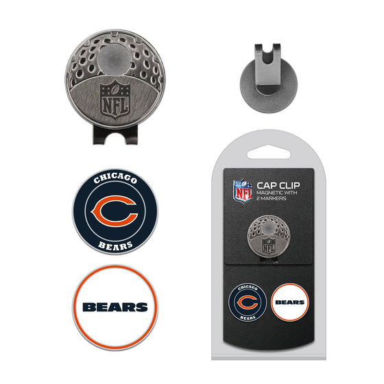 Chicago Bears Cap Clip With 2 Golf Ball Markers - 757 Sports Collectibles