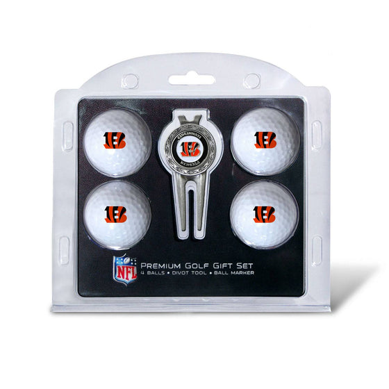 Cincinnati Bengals 4 Golf Ball And Divot Tool Set - 757 Sports Collectibles