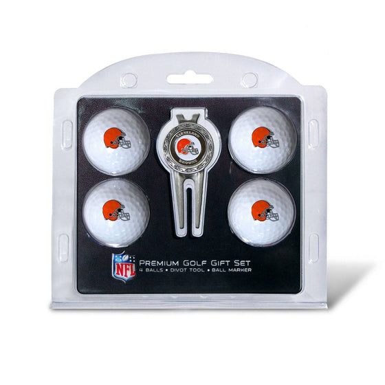 Cleveland Browns 4 Golf Ball And Divot Tool Set - 757 Sports Collectibles