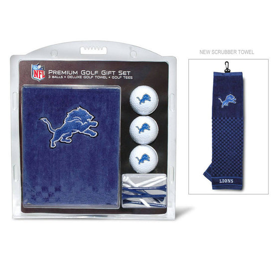 Detroit Lions Embroidered Golf Towel, 3 Golf Ball, And Golf Tee Set - 757 Sports Collectibles