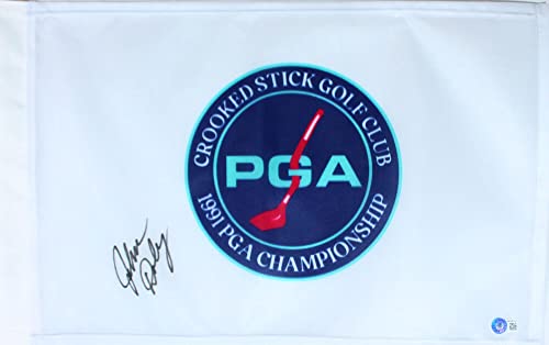 John Daly Autographed 1991 PGA Championship Flag-Beckett W Hologram Black - 757 Sports Collectibles