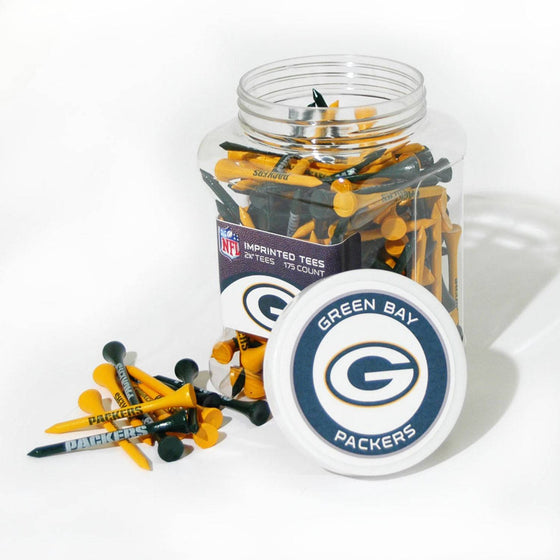 Green Bay Packers Jar Of 175 Golf Tees - 757 Sports Collectibles