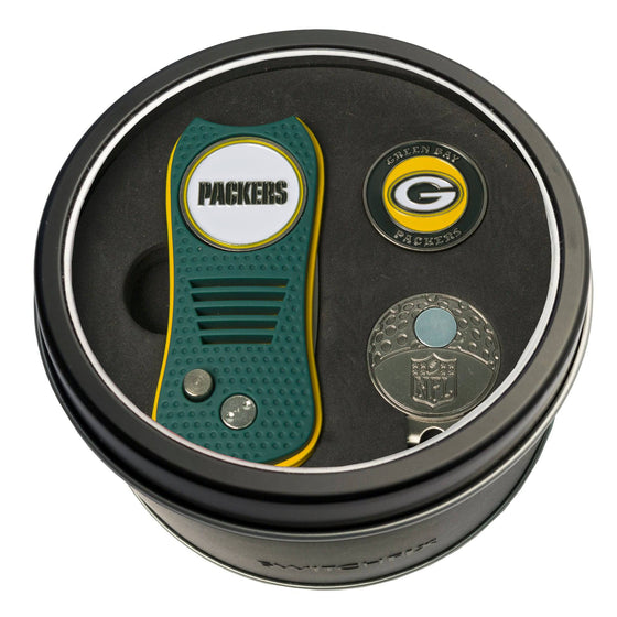 Green Bay Packers Tin Set - Switchfix, Cap Clip, Marker - 757 Sports Collectibles