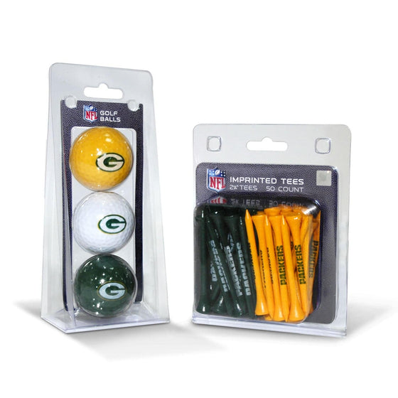 Green Bay Packers 3 Golf Balls And 50 Golf Tees - 757 Sports Collectibles