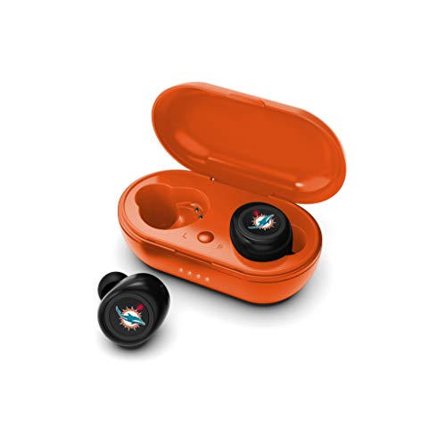 NFL Miami Dolphins True Wireless Earbuds, Team Color - 757 Sports Collectibles