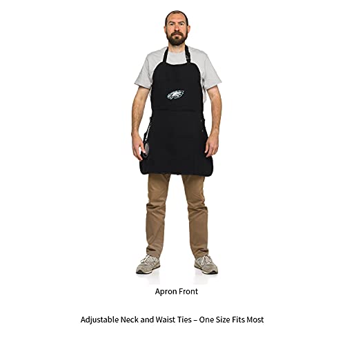 Team Sports America NFL Philadelphia Eagles Ultimate Grilling Apron Durable Cotton with Beverage Opener and Multi Tool For Football Fans Fathers Day and More - 757 Sports Collectibles