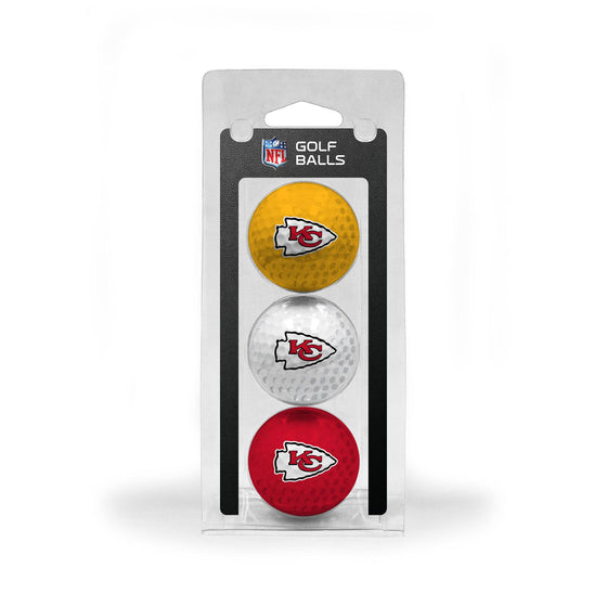 Kansas City Chiefs 3 Golf Ball Pack - 757 Sports Collectibles