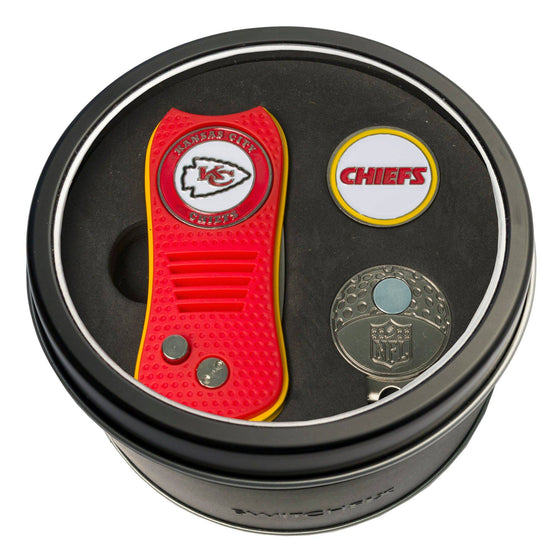 Kansas City Chiefs Tin Set - Switchfix, Cap Clip, Marker - 757 Sports Collectibles