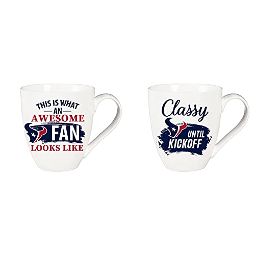 Team Sports America Houston Texans, Ceramic Cup O'Java 17oz Gift Set - 757 Sports Collectibles