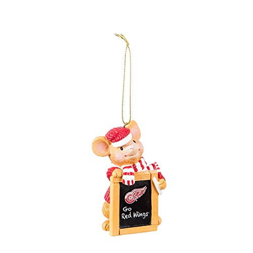 Detroit Red Wings, Holiday Mouse Ornament Officially Licensed Decorative Ornament for Sports Fans Ornament - 757 Sports Collectibles