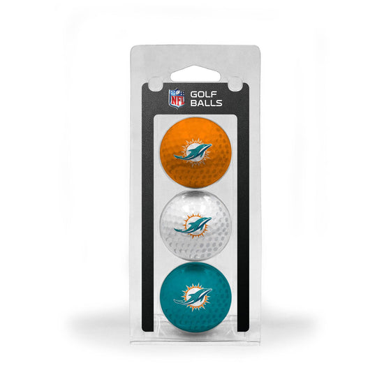 Miami Dolphins 3 Golf Ball Pack - 757 Sports Collectibles